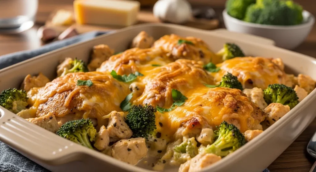 Keto Chicken Alfredo Bake