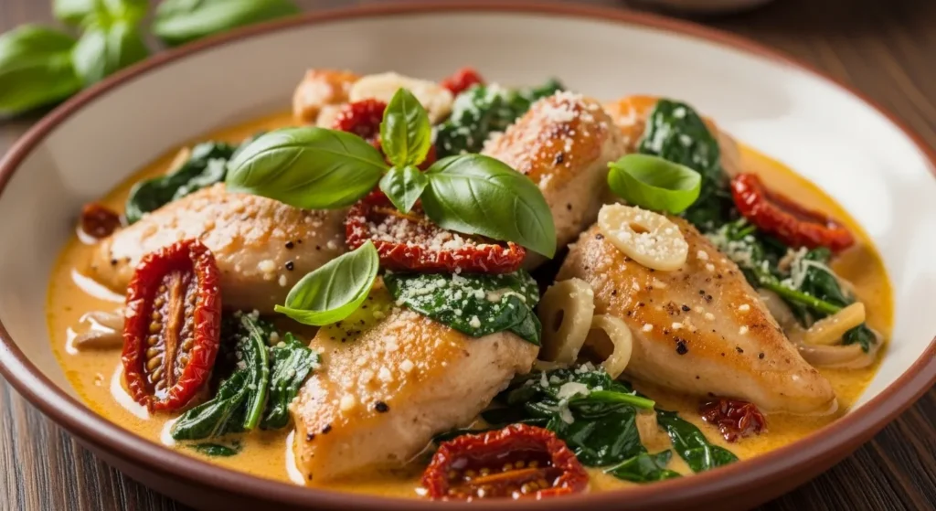 Keto Creamy Tuscan Chicken