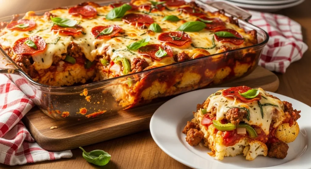 Keto Pizza Casserole Recipe