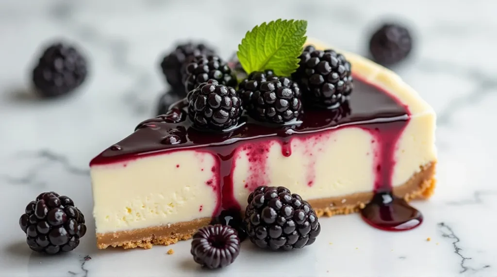 Blackberry Vanilla Keto Cheesecake