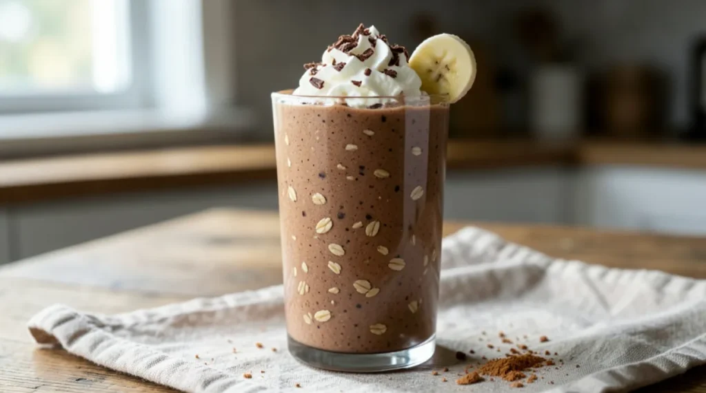 Creamy Chocolate Banana Oatmeal Smoothie
