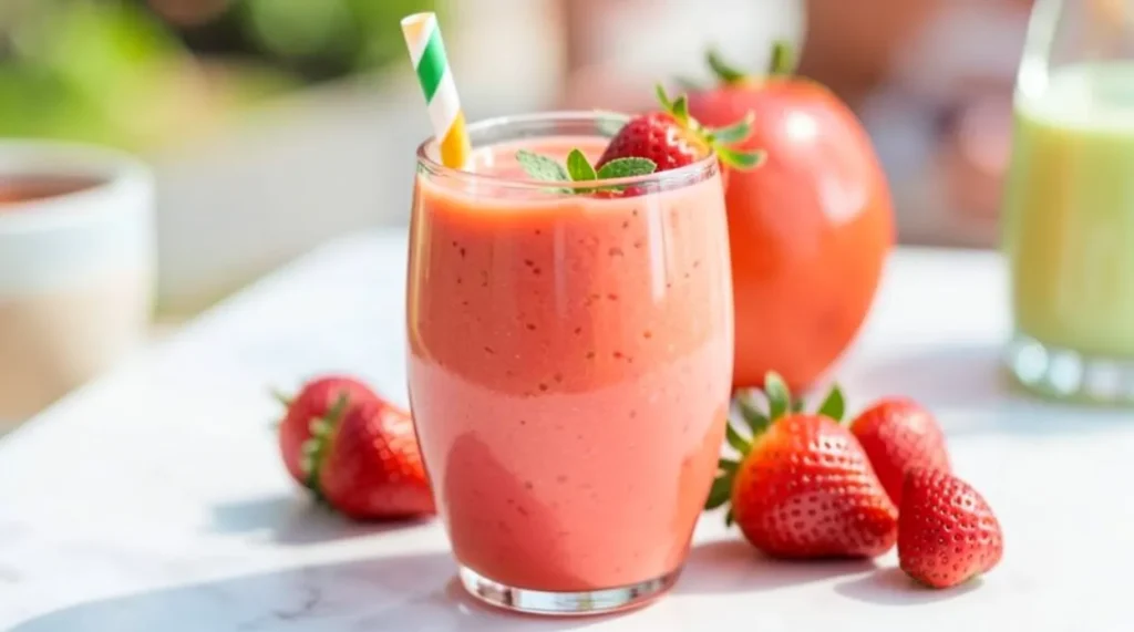 Radiant Strawberry Avocado Glow Smoothie